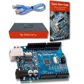 AZDelivery Mikrocontroller Mikrocontroller Board AZ-ATmega328-Board mit USB-Kabel, 1x Set