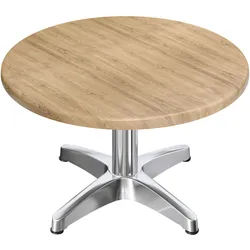 WBC | Jamaika Loungetisch | Ø:H 70 x 40 cm | Eiche / Aluminium | Zusatzgewicht