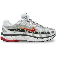 Nike P-6000 Damen White/Metallic Platinum/Dark Charcoal/Varsity Red 38,5