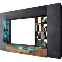 INOSIGN »New Egypt, Anbauwand, Medienwand, Wohnzimmerwand« Set, 2 Klappen,2 kleine Türen,2 große Türen, 5 Stk. tlg., braun