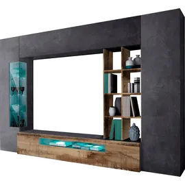 INOSIGN »New Egypt, Anbauwand, Medienwand, Wohnzimmerwand« Set, 2 Klappen,2 kleine Türen,2 große Türen, 5 Stk. tlg., braun