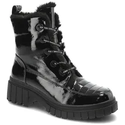 Schwarze Stiefeletten Artiker Gefütterte Lederschuhe, 41