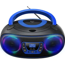 Inter Sales Denver TDB-212BU, 1,55 kg, Blau, Persönlicher CD-Player