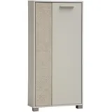 Schildmeyer Highboard Edno 159989, cremebeige/Canasta Dekor, 59,8 x 19,5 x 124 cm