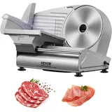 Vevor Heimgebrauch Fleisch Allesschneider 180 W, 80–120 U/min Elektrische Aufschnittmaschine Lebensmittelschneider mit SUS420 Klingen, 0–15 mm Einstellbare Dicke für Fleisch, Käse usw.