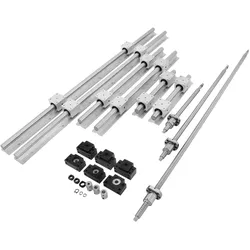 VEVOR Linearschiene Linearfuehrung SBR20 Linearlager-Gleitset 300 600,1000 mm Linearlagerschiene mit 3 Kugelumlaufspindeln von C7 Horizontale