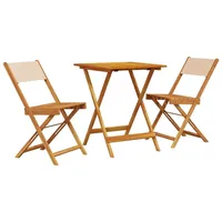 vidaXL Bistro-Set 3-tlg. Beige