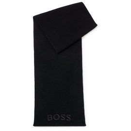 Boss Schal Lara_scarf, mit tonaler BOSS Logo-Stickerei Schwarz