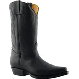 Grinders Herren Louisiana Lederstiefe Schwarzl Cowboy Tanzstiefel mit Kubanischen Absätzen 42 - 42 EU