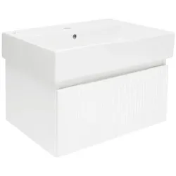 SAT Evolution Badezimmerschrank mit Waschbecken 58x30x44,8 cm weiß matt SATEVO60WMU2