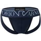 Emporio Armani Herren Jockstrap - MEGALOGO, Jocks, Tanga Slip, Stretch Cotton Blau XL
