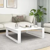 CKioict Wohnzimmertisch Modern Betttisch Sofatisch Couchtisch Weiß 100x100x35 cm HolzwerkstoffGeeignet für Schlafzimmer, Arbeitszimmer, Wohnzimmer