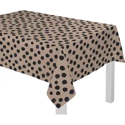 Tischdecke ADAM "Dots", lila, B:220cm L:145cm, Bio-Baumwolle, Leinen, Tischdecken, nachhaltig aus Bio-Baumwolle,Made in Germany