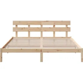 vidaXL Bettgestell Braun 180 x 200 cm Massivholz Kiefer
