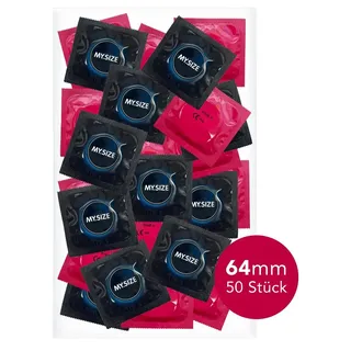 MY.SIZE 64mm Kondome, 50 Stück im Beutel, Präservativ, Kondome für Männer, condoms, Mysize Kondom extra große Passform