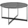 SalesFever Couchtisch rund Schwarz Glas 80 x 45 cm