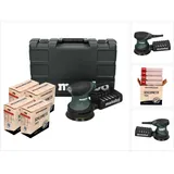 Metabo FSX 200 Intec Exzenterschleifer 240 W 125 mm + 4x Toolbrothers SPIDER Schleifnetz Set + Koffer