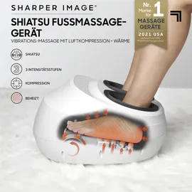 Sharper Image Shiatsu Fußmassagegerät mit Luftkompression, Massagerollen & Wärmefunktion