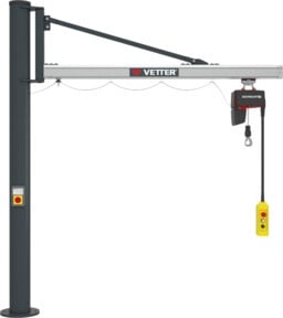 Vetter Säulenschwenkkran UNILIFT Verbundanker-System Elektrokettenzug 250kg, 2,9m