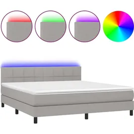 vidaXL Boxspringbett 160 x 200 cm Hellgrau