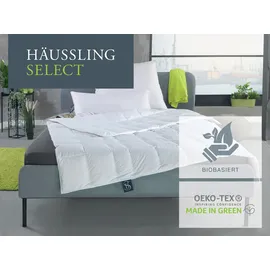 Haeussling Gänsedaunenbettdecke HAEUSSLING "Select - Made in Green", weiß, B:155cm L:200cm, Bettdecken Bezug: 100% Baumwolle. Bettdecken Füllung: 100% Gänsedaunen, Bettdecken, hochwertiges Daunenprodukt