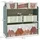 zonekiz Kinderregal mit 6 Boxen 63 x 30 x 66 cm MDF Kunststoff lackiert grün