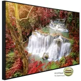 Papermoon Infrarotheizung Huay Mae Kamin Herbst Wasserfall 600 W bunt