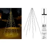 Koopmann International LED Lichterkette 120 LEDs Weihnachtsbaumbeleuchtung 2m Baum Beleuchtung Kegel - Schwarz