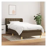 vidaXL Boxspringbett 100 x 200 cm Dunkelbraun