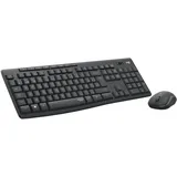 Logitech MK295 kabelloses Tastatur-Maus-Set mit SilentTouch-Technologie, Shortcut-Tasten, optischer Spurführung, Nano USB-Empfänger, verzögerungsfreier Drahtlosverbindung, NLB AZERTY-Layout - Graphit