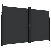 vidaXL Seitenmarkise Ausziehbar Schwarz 200x1200 cm