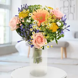 Blumenstrauß Klassiker mit Vase, verschiedene Größen