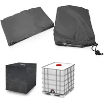 BITUXX IBC Regen Wassertank 1000L Abdeckung Abdeckplane Schutzhülle Schutzplane Tank Schwarz