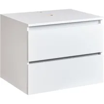 Beliani Waschbeckenunterschrank 60 x 47 cm Weiß