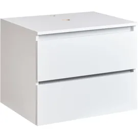 Beliani Waschbeckenunterschrank 60 x 47 cm Weiß