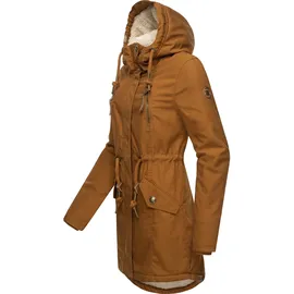 Ragwear Wintermantel "Elsie", Damen, Gr. S (36), braun (zimt), Außenmaterial: 65% Polyester, 35% Baumwolle. Innenfutter: 100% Polyester. Wattierung: 100% Polyester, tailliert ca.