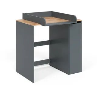 Vichy Wickelaufsatz Victor, Anthrazit/Goldkraft Eiche, 68 x 60 cm 2 Teile mit Wickelauflage