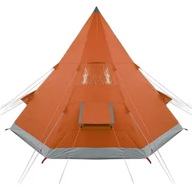 vidaXL Tunnelzelt 4 Personen Grau/Orange