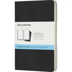 Moleskine Cahier Journals Gepunktete Notizbücher P schwarz 3 St.