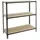 simonclick Metallregal 90 x 90 x 50 cm Anthrazit/Holz