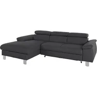 Cotta Eckcouch Kunstleder 2-Sitzer Schwarz