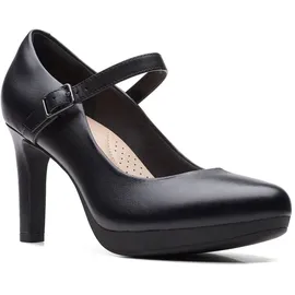 CLARKS Damen Ambyr Shine Pumpe, Black Leather,41 EU