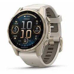 Garmin Fenix 8 Amoled Sapphire Nebelgrau/Softgold - 43 mm