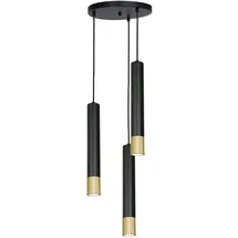 Licht-Erlebnisse Liadan 3-flg. GU10 60 cm schwarz gold