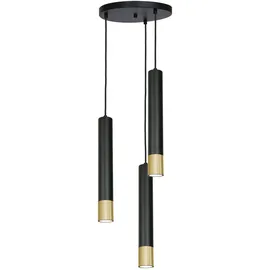 Licht-Erlebnisse Liadan 3-flg. GU10 60 cm schwarz gold