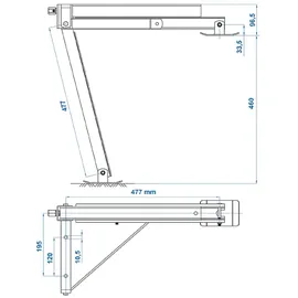 PRO PLUS ProPlus 361510 ausziehbare Eckstütze, rechts vorne/links hinten am Anhänger, 600 kg, 460 mm