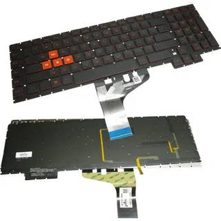Original Laptop Notebook Tastatur Keyboard Deutsch QWERTZ für HP Omen 17-an001ca 17-an008ca 17-an010ca 17-an020ca 17-an030ca 17-an003la 17-an001la - Schwarz
