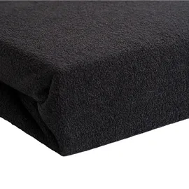 Carpe Sonno Spannbettlaken Frottee 90 x 200 cm Schwarz