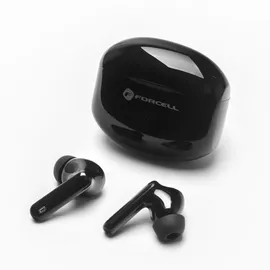 forcell F-AUDIO drahtloser / bluetoothfähiger Stereo-Kopfhörer TWS CLEAR Sound schwarz - Schwarz
