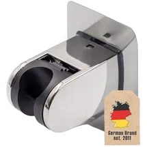 Intirilife Handbrause Halterung ohne Bohren - Verstellbarer Duschkopfhalter zum Kleben Silber,